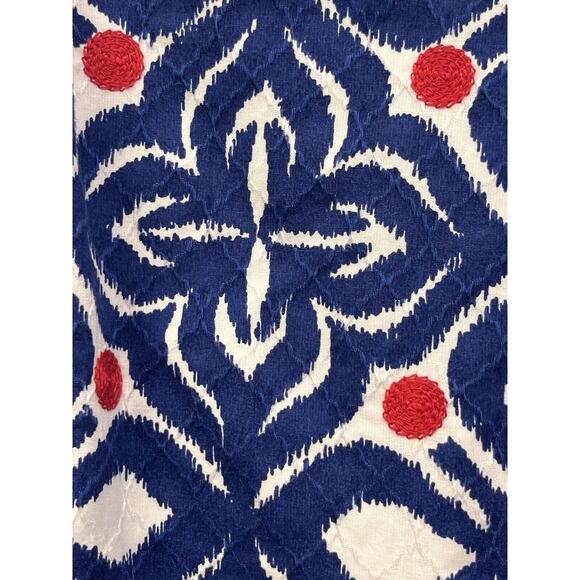 Vineyard Vines Whale Tail Tile Embroidered Dress Womens size 00 Blue Sleeveless - Picture 6 of 6